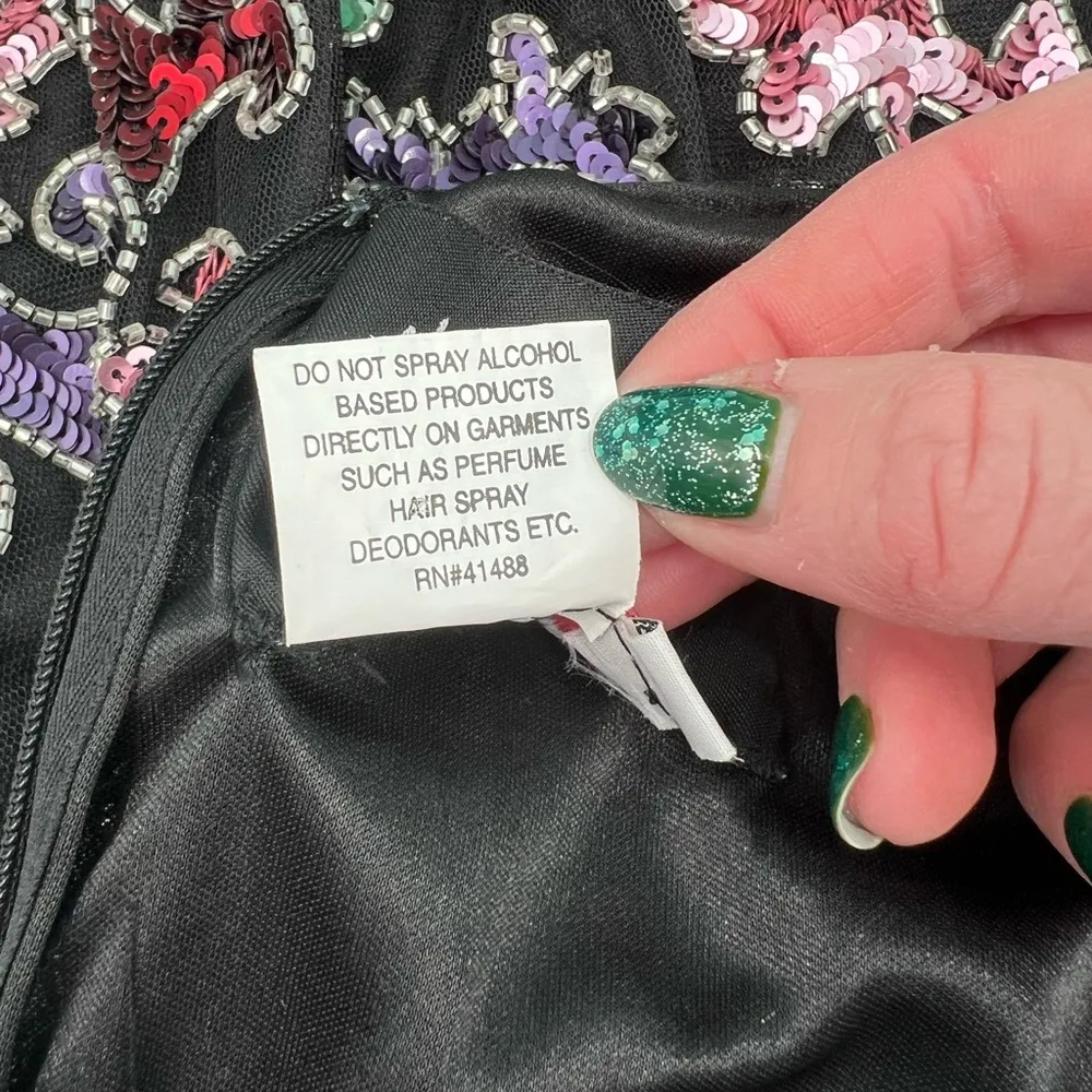 MacDuggal Floral Beaded Dress 18W - Image 11