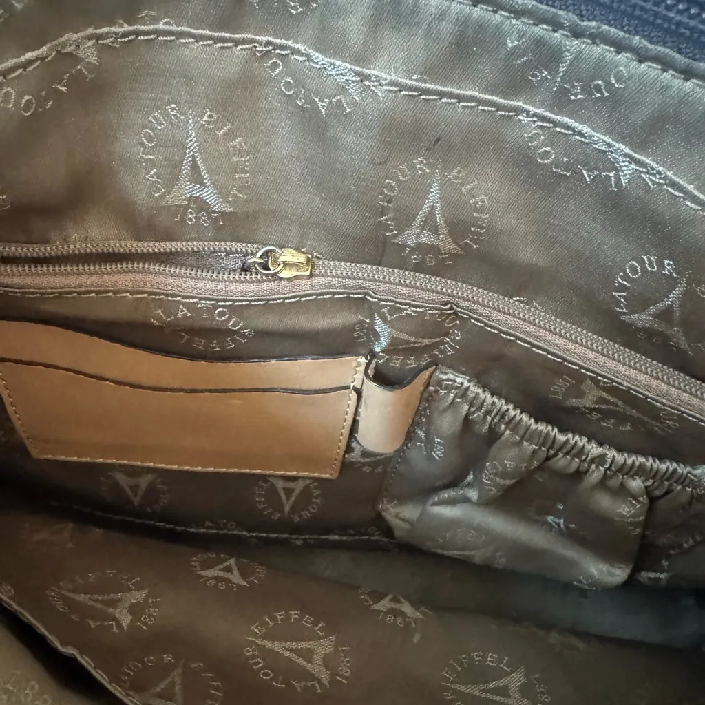 La Tour Eiffel Tote Bag Leather BRW All - Image 3