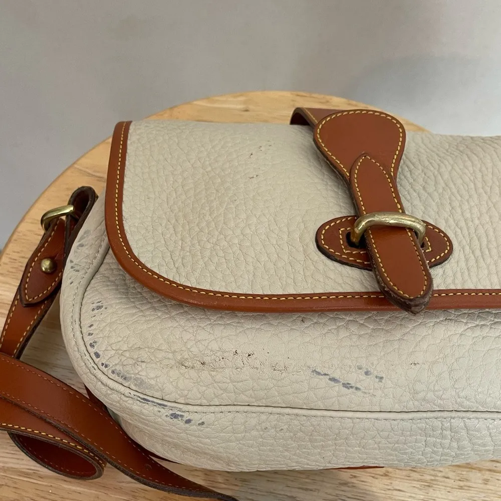 Vintage Ivory Bag Small Equestrian Messenger Bag - Image 6