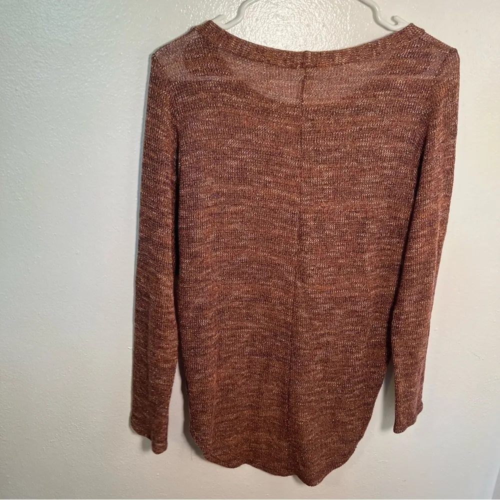 Ginger G Knit Top Metallic High Low Hem - Image 7