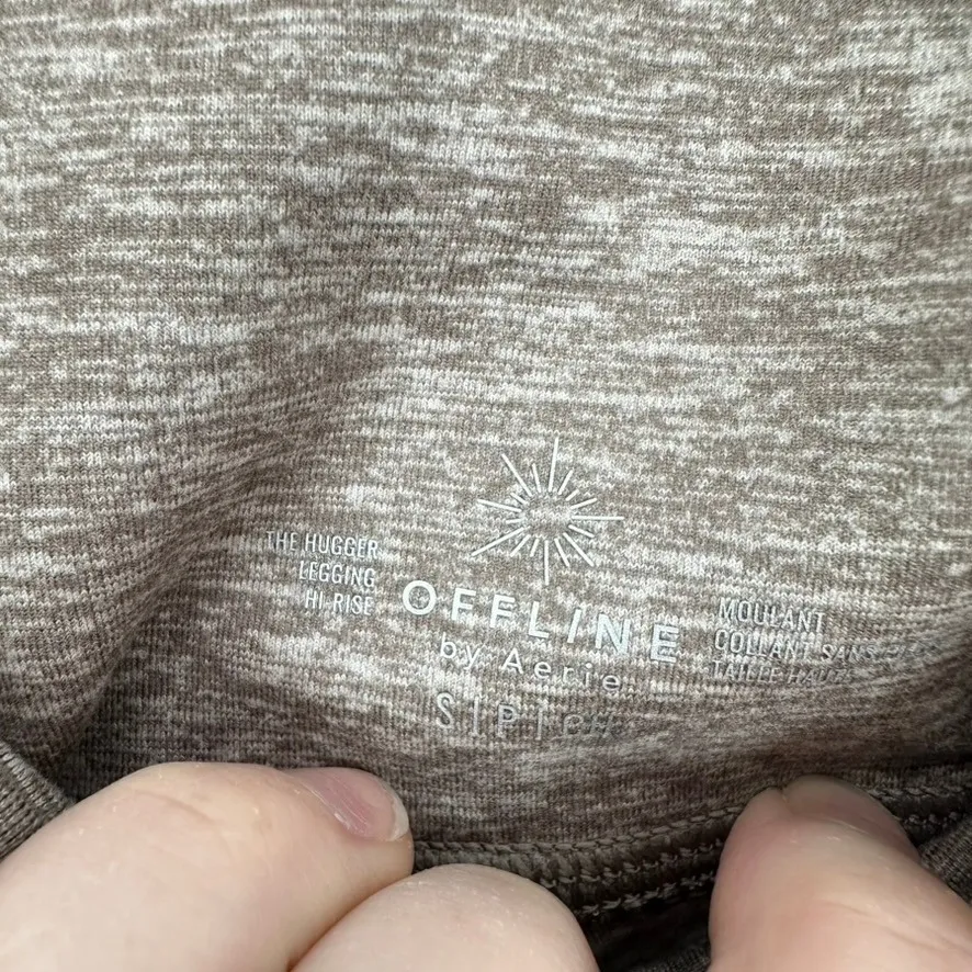 Aerie Offline The Hugger High Waisted Pocket‎ Leggings Size S Brushed Brown - Image 5