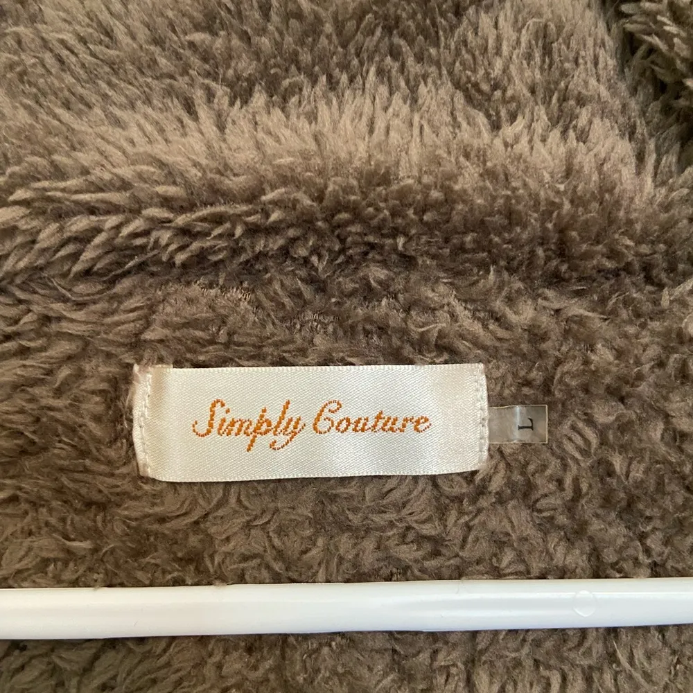 EUC |‎ Simply Couture women’s furry fuzzy open drapey oversized cardigan jacket - Image 5