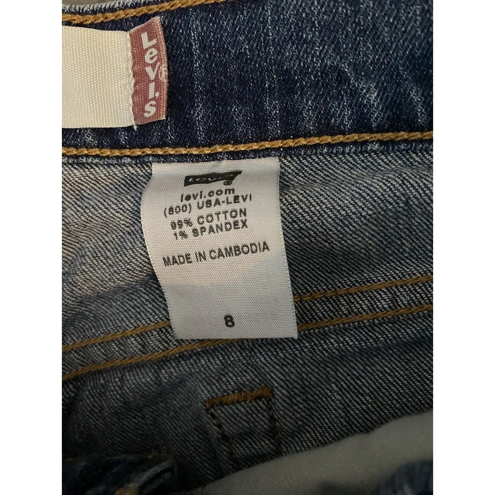 Levis 515 Jean Shorts Womens 28x11 Blue Bermuda Medium Wash Walking Jorts Tag 8 - Image 9