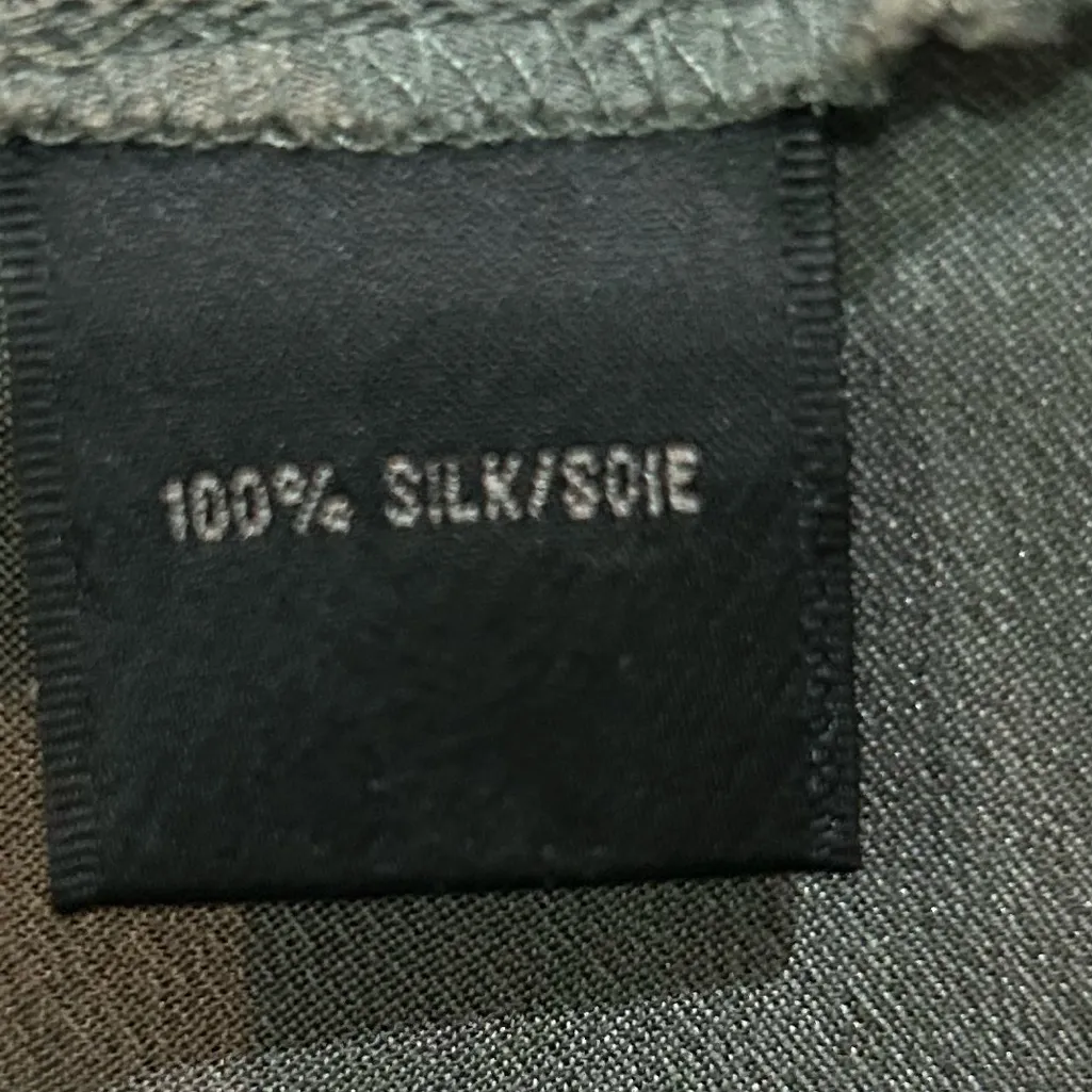 Lafayette 148 New York Tank Slip Dress 100% Silk w side slits size 6 gray - Image 6