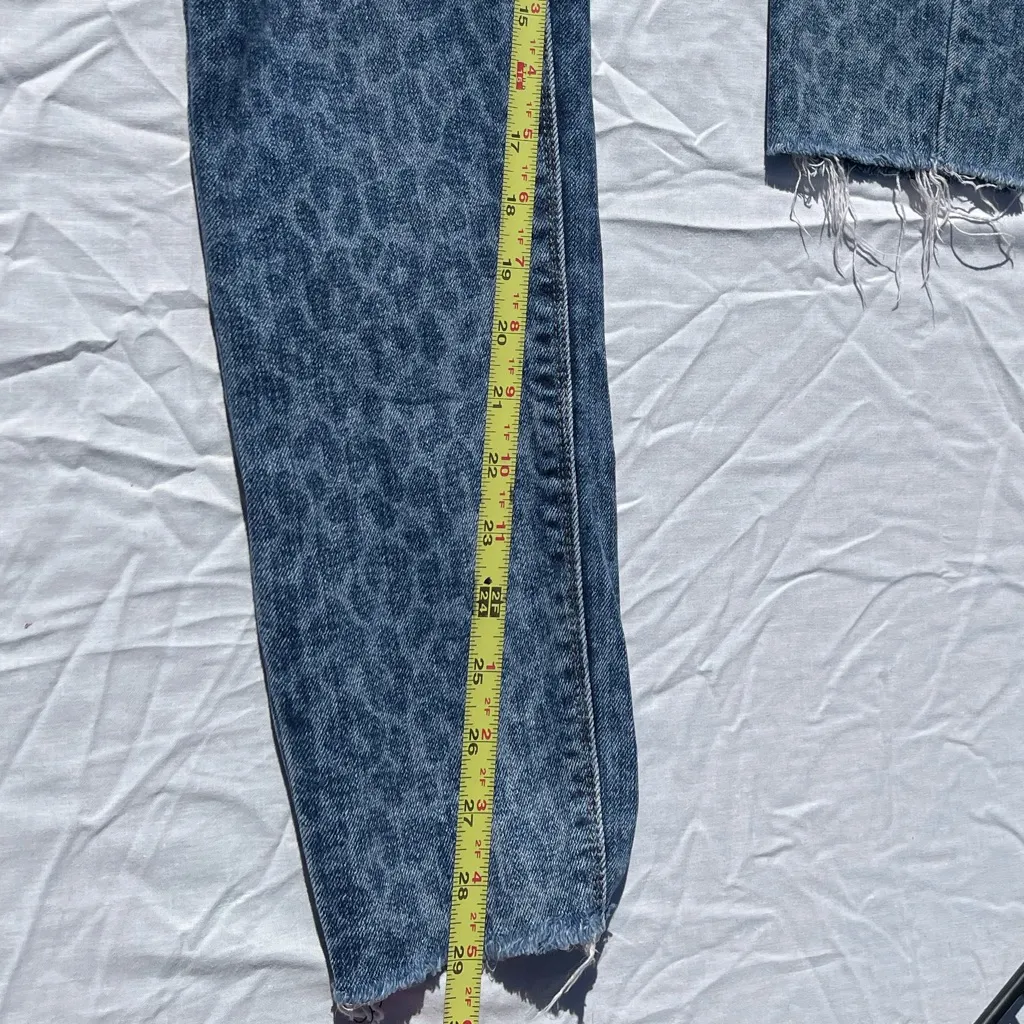 Lucky Brand Bridgette Skinny Jean Leopard Print Distressed Women’s Sz 8/29 - Image 9