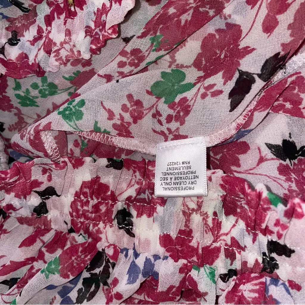 Womens MISA Los Angeles Floral Ruffle Mini Skirt size Small - Image 6