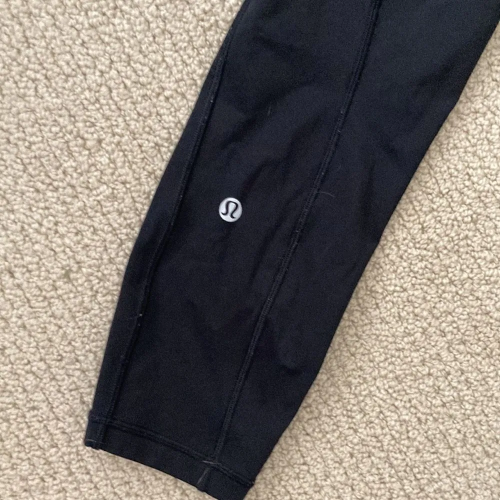 LULULEMON Final Lap Crop 23” Like New Black Nulux Leggings Fast & Free Sz 6 VEUC - Image 11