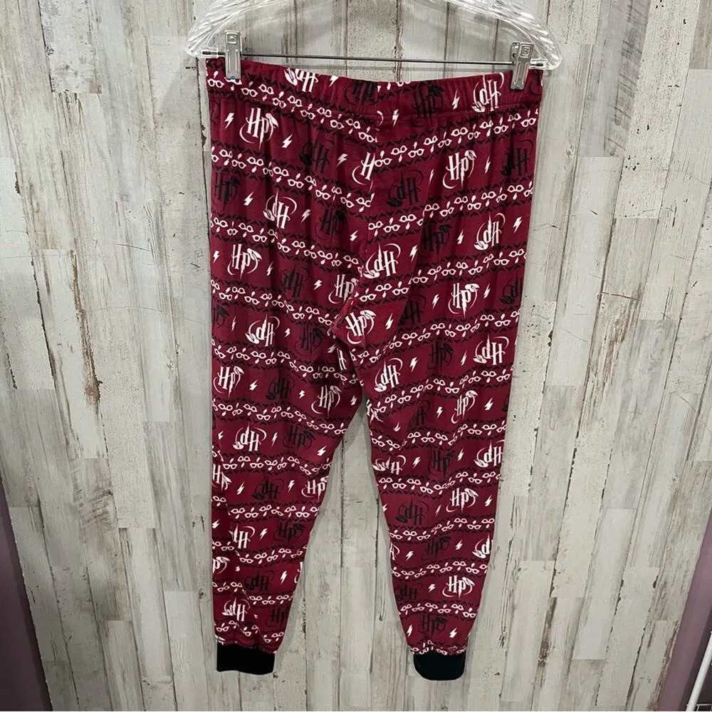 Womens Harry Potter Logos and Lightning Bolts Pajamas Jogger Fleece - Image 6