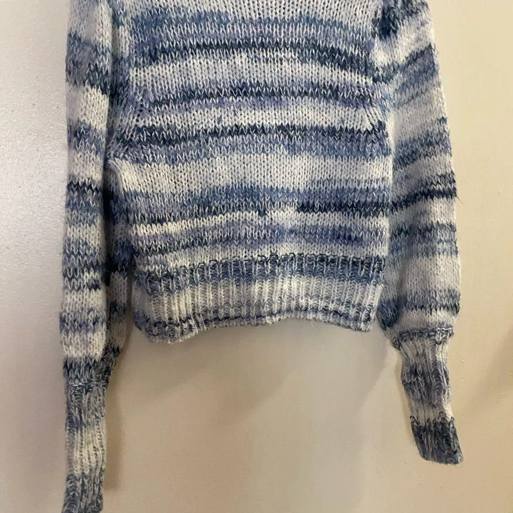 Wild Fable Womens Knit Sweater XS  34” Blue White Stripes Striped Beach Coastal - Image 4