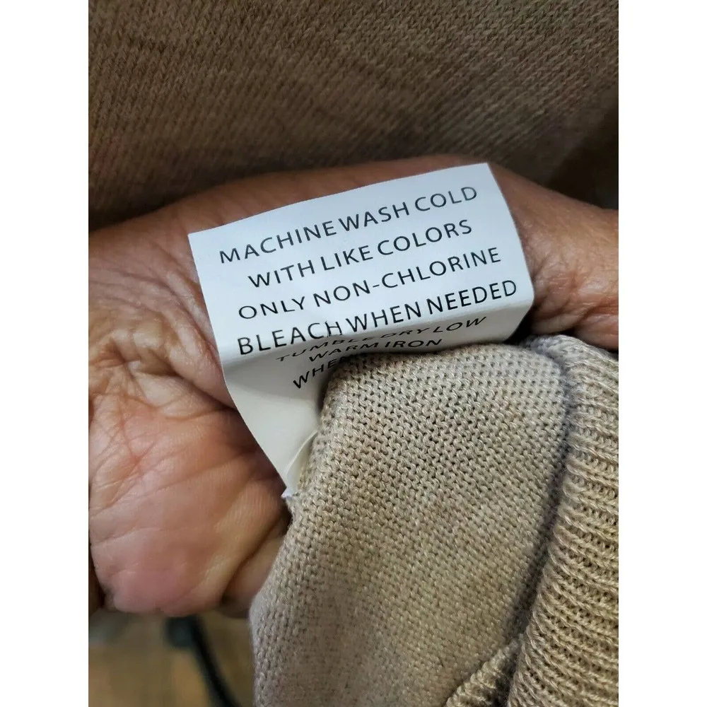 Riders Women's Brown Rayon Long Sleeve Round Neck Knit Ruffle Sweater Size 1X - Image 9