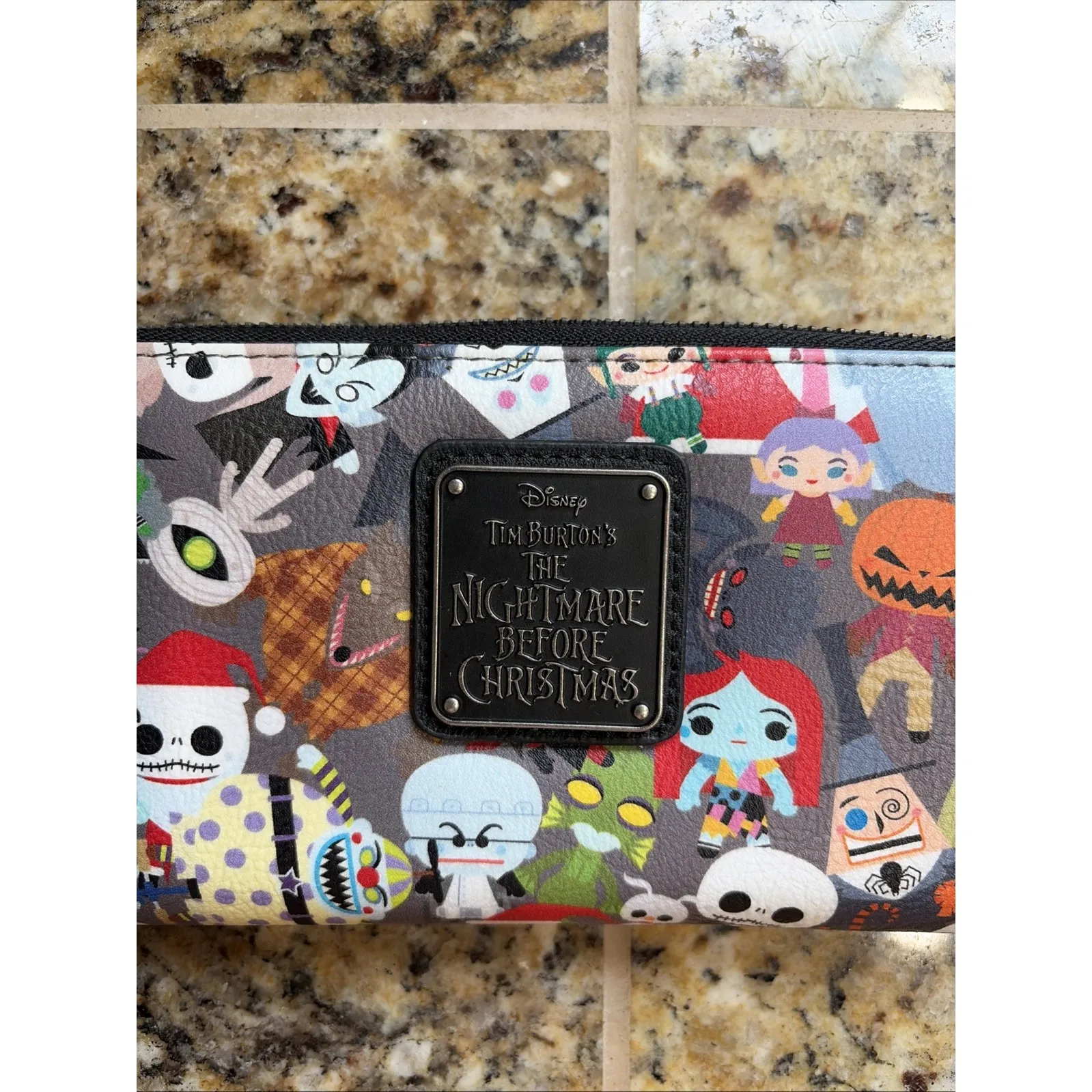 Loungefly Disney Tim Burton Nightmare Before Christmas Zip Around Card Wallet - Image 3