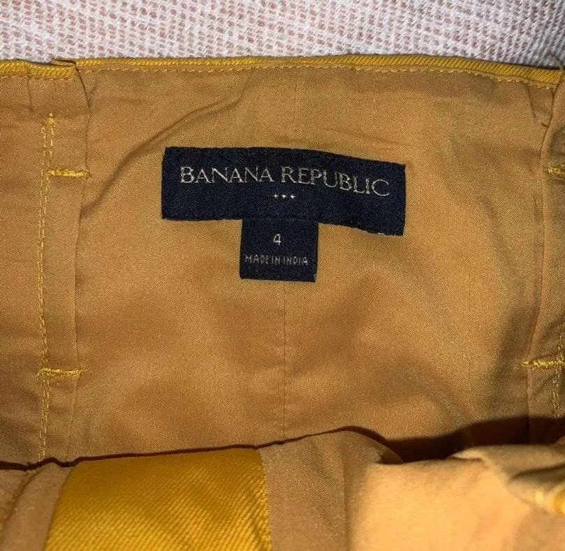 Banana Republic Paper-bag Yellow Skirt - Image 4