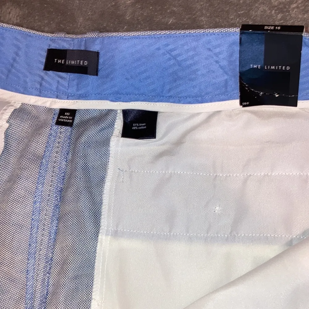 NWT THE LIMITED Pants Modern Crop Women’s Size 16  Linen & Cotton Blend - Image 3