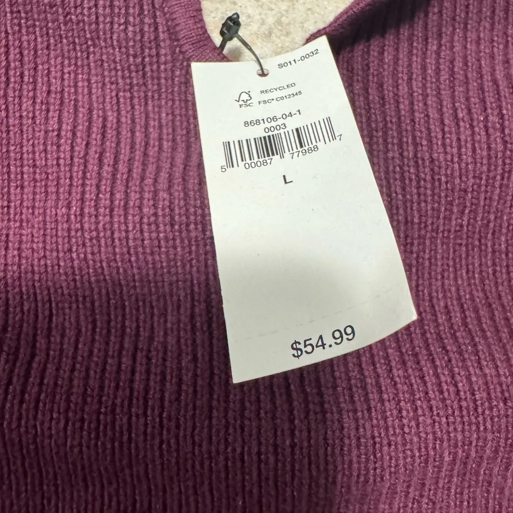 Banana Republic Burgundy Ribbed Knit Halter Crop Top Tie Neck NWT $54.99 - Image 3