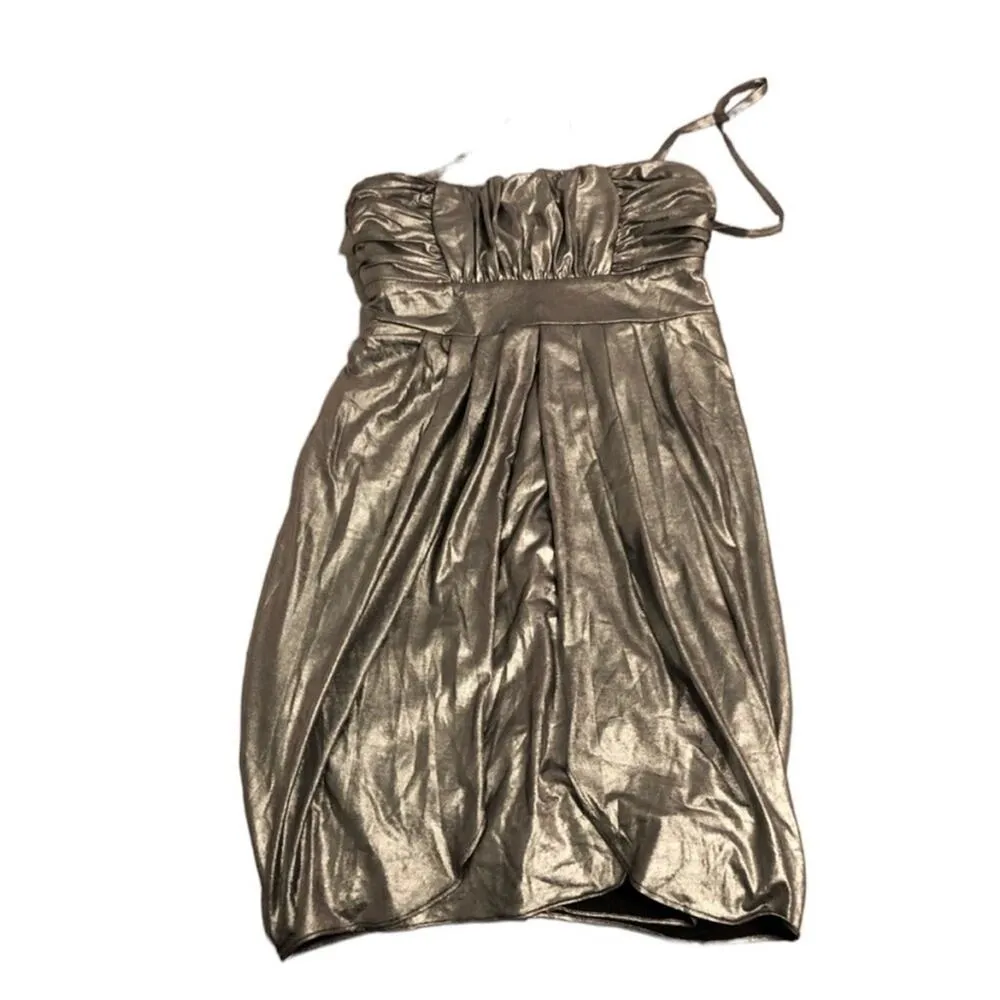 VINTAGE STYLE DRESS Silver Size M - Image 2