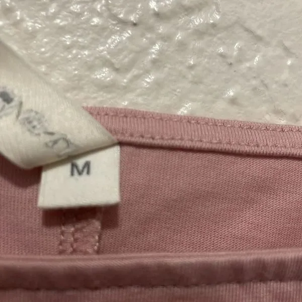 NAP Loungewear Square Neck Puff Sleeve Midi Dress in Pink Size Medium - Image 11