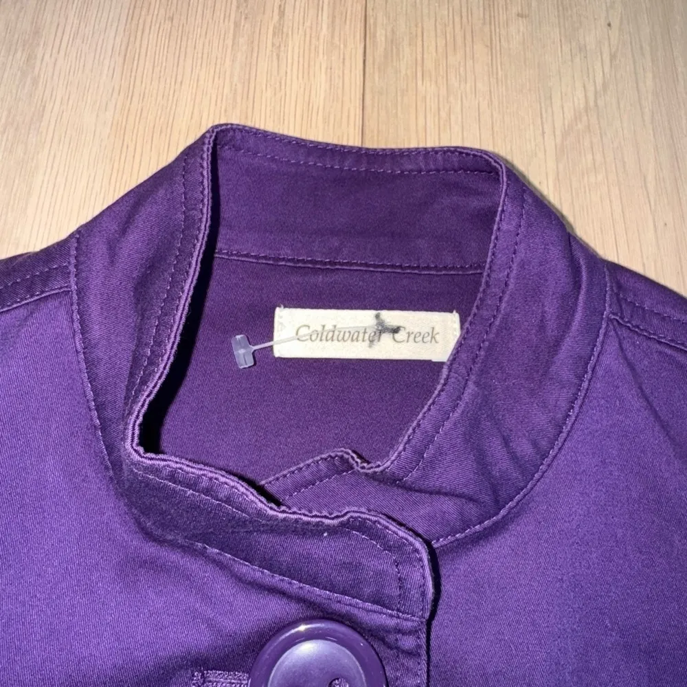 Coldwater Creek Dark Purple Blazer Jacket Size P4 - Image 2