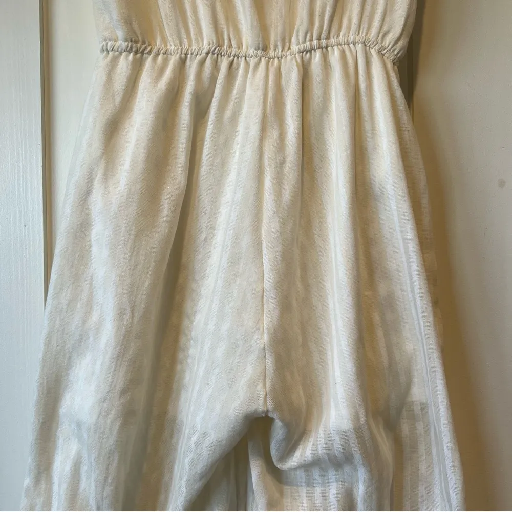 Andree by Unit Wide Leg Striped Sleeveless Jumpsuit M w/pockets - Image 7