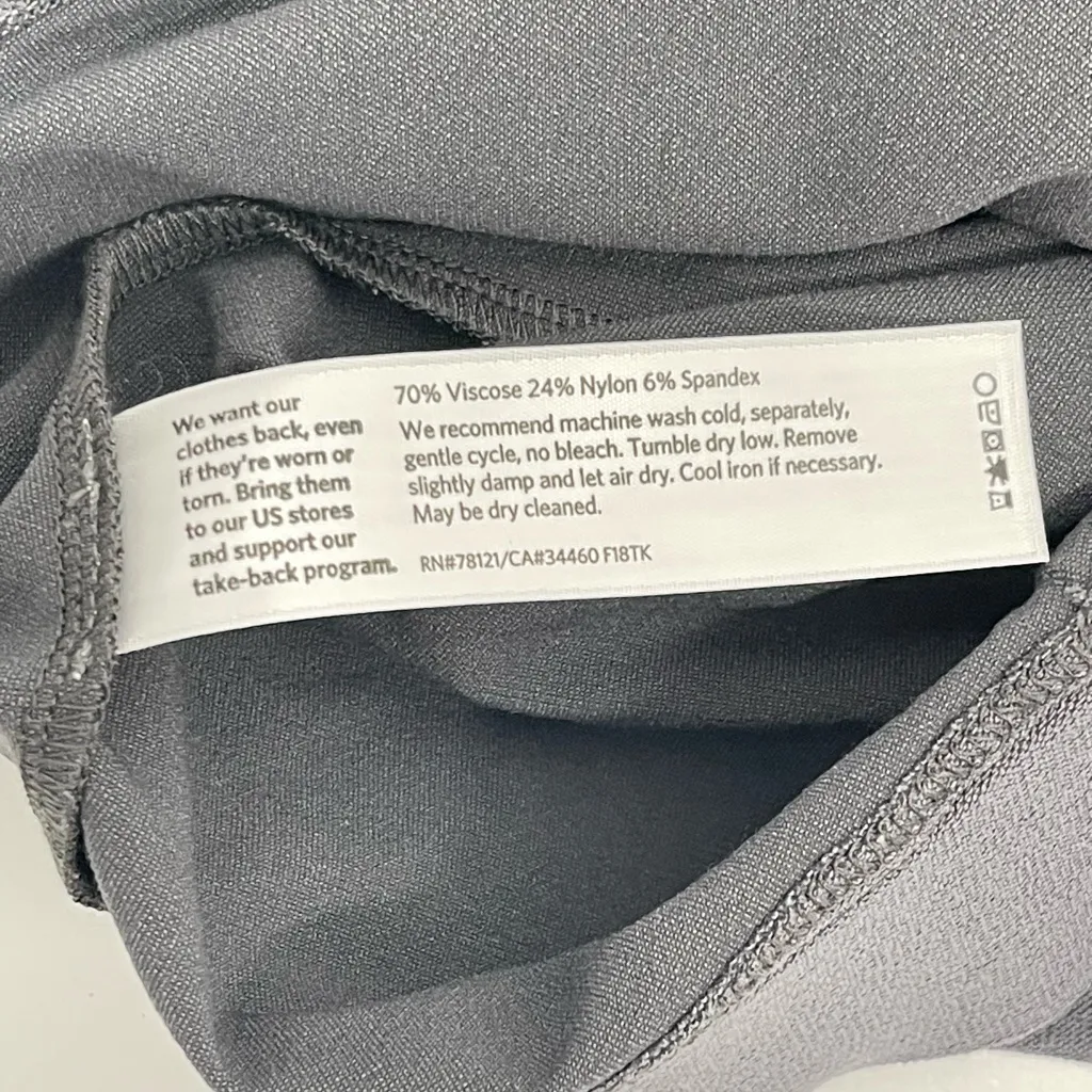 Eileen Fisher Washable Stretch Crepe Pant Women SP Ash Slim Fit Ankle Length NWT - Image 8