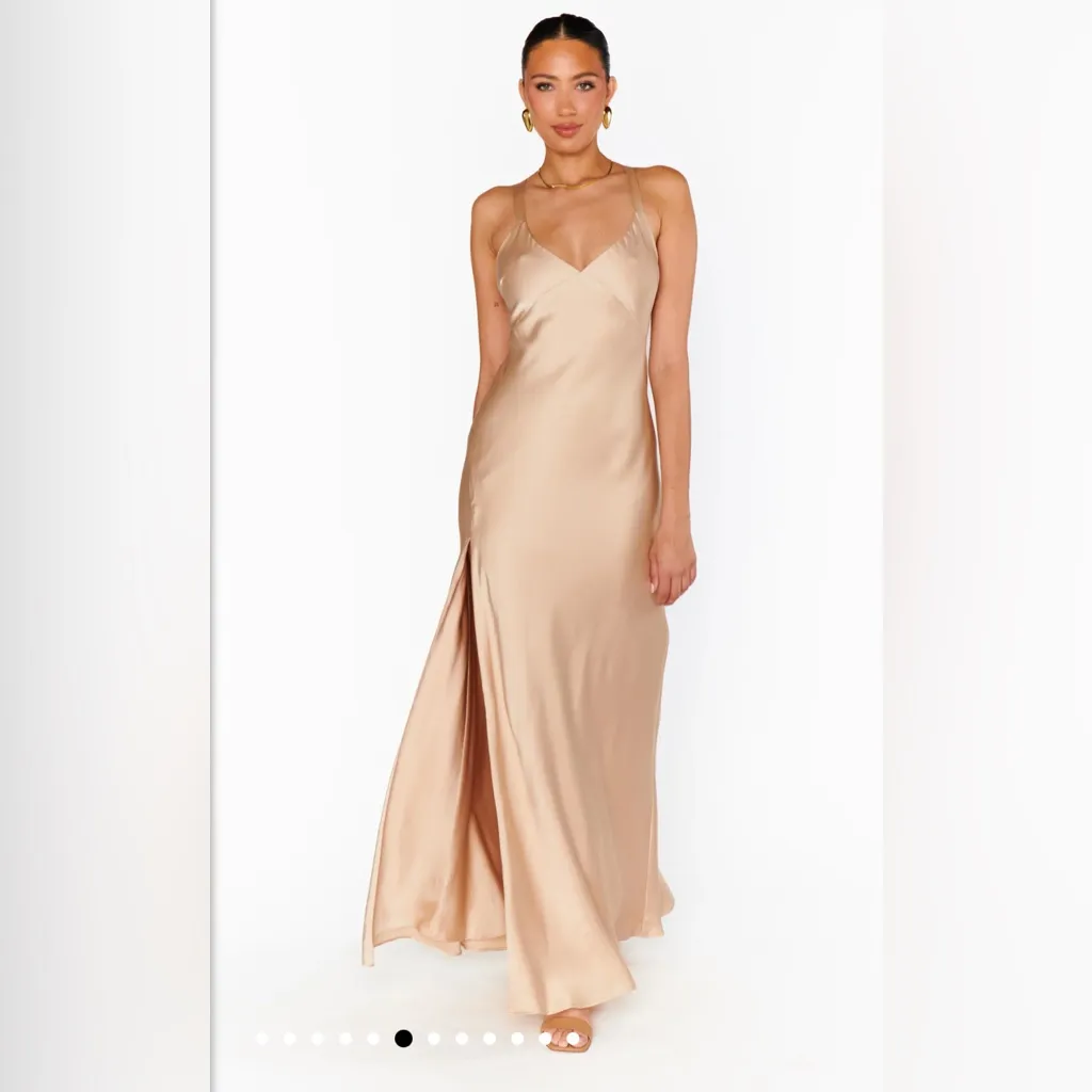 NWOT SHOW ME YOUR MUMU - Anderson Maxi Dress size medium color: champagne - Image 4