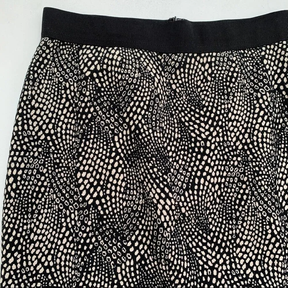 Ann Taylor Skirt Black Cream Animal Print Career Tailored Pencil Size 2 NEW - Image 13