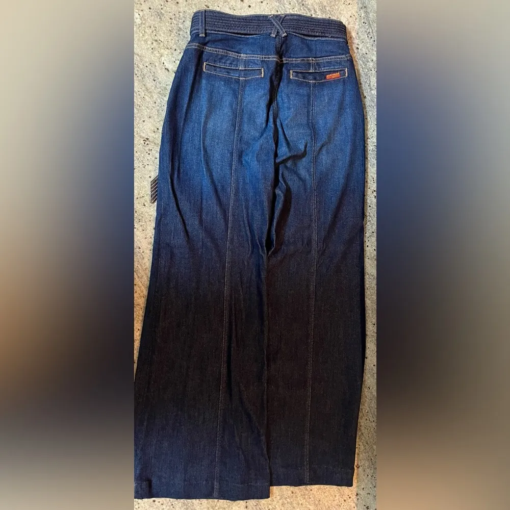 7 For All Mankind High Rise Blue Jeans - Image 7