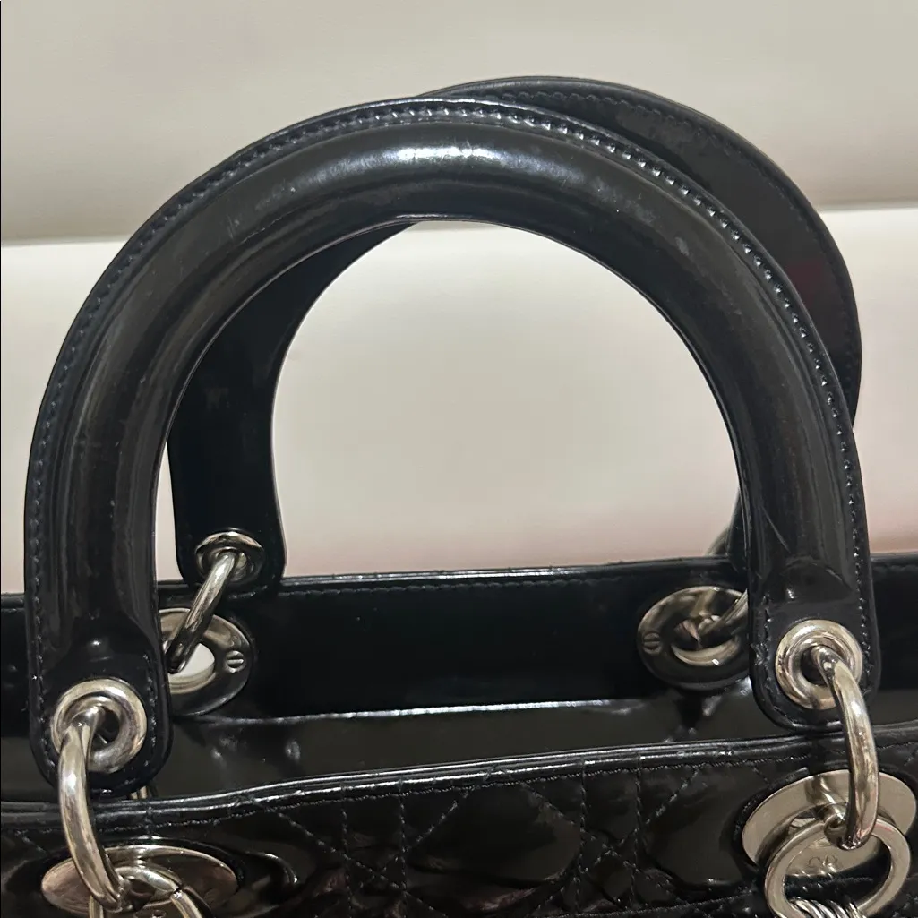 Lady Dior Bag Cannage Black Quilted Handbag - Image 11