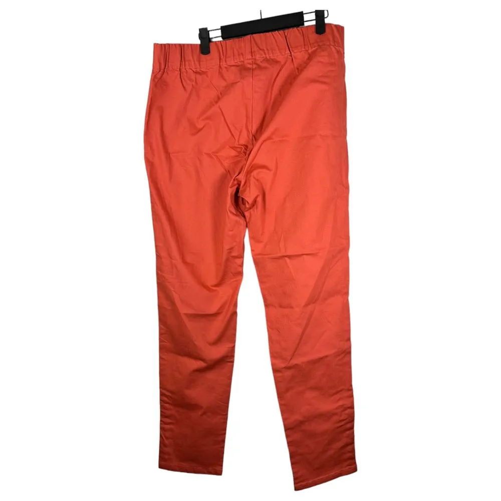 Soft Surroundings Colorful Metro Denim Salmon Pink Pants Large Tall NEW - Image 4