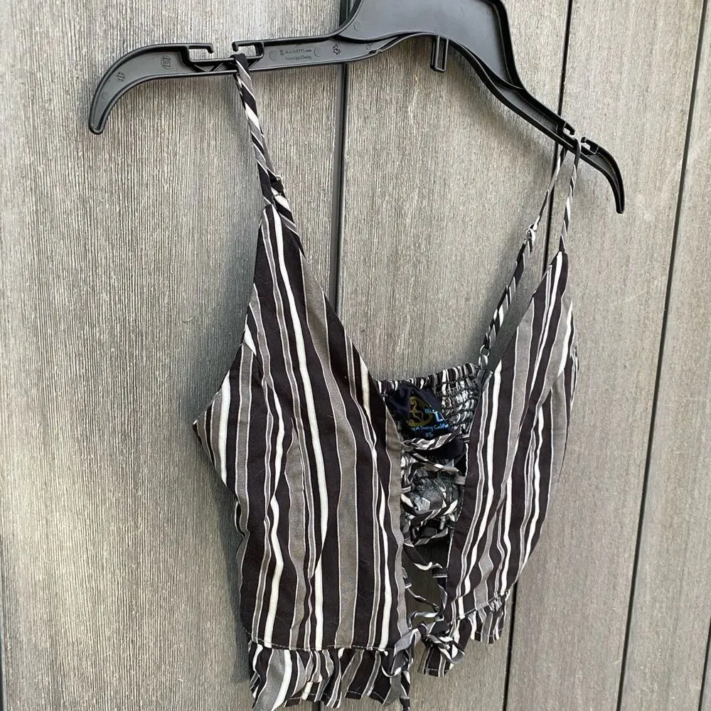 Blue‎ Life Striped Crop Top - Image 4