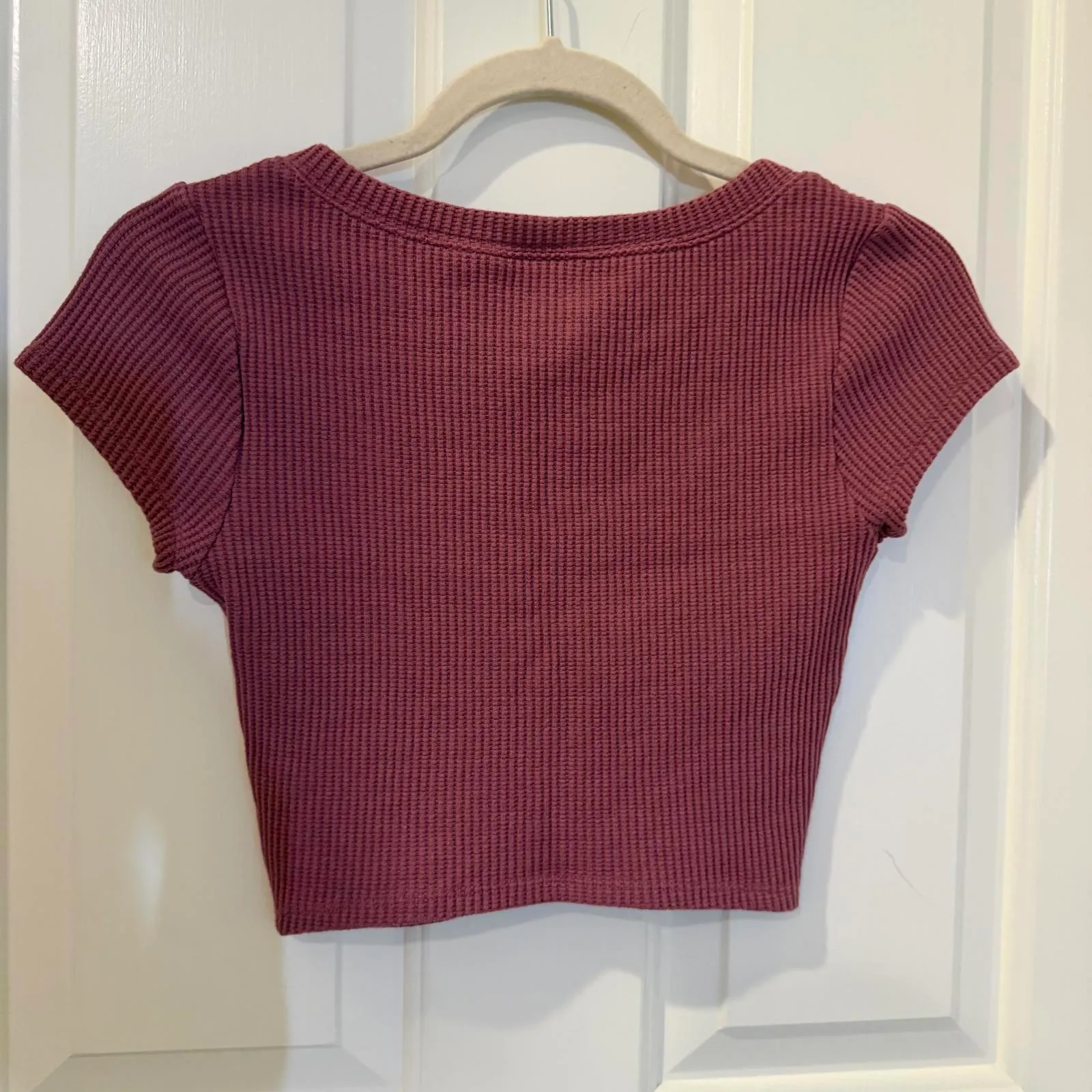 PacSun Ribbed V Neck Short Sleeve Top - Image 2