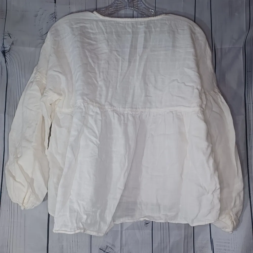 Madewell cropped baby doll 90's bohemian 100% cotton top - Image 9