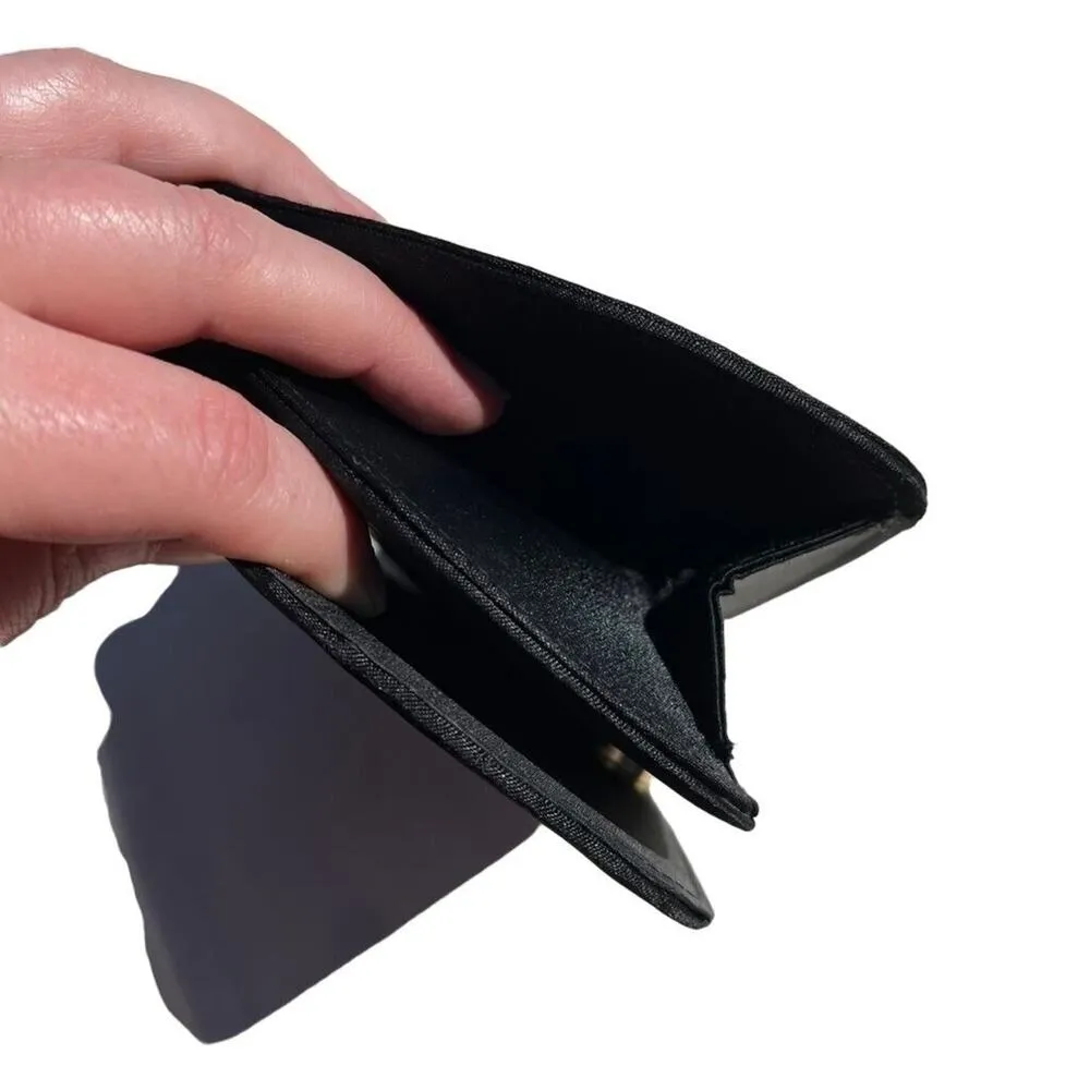 Vintage Elegant Clutch Evening Purse Formal Black Pleated Magnetic Closure - Image 7