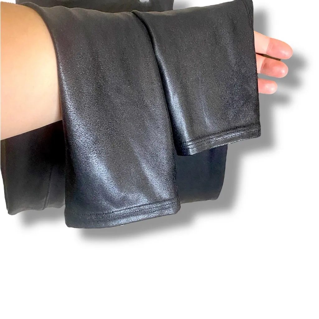 Spanx black Faux Leather Leggings XL - Image 3