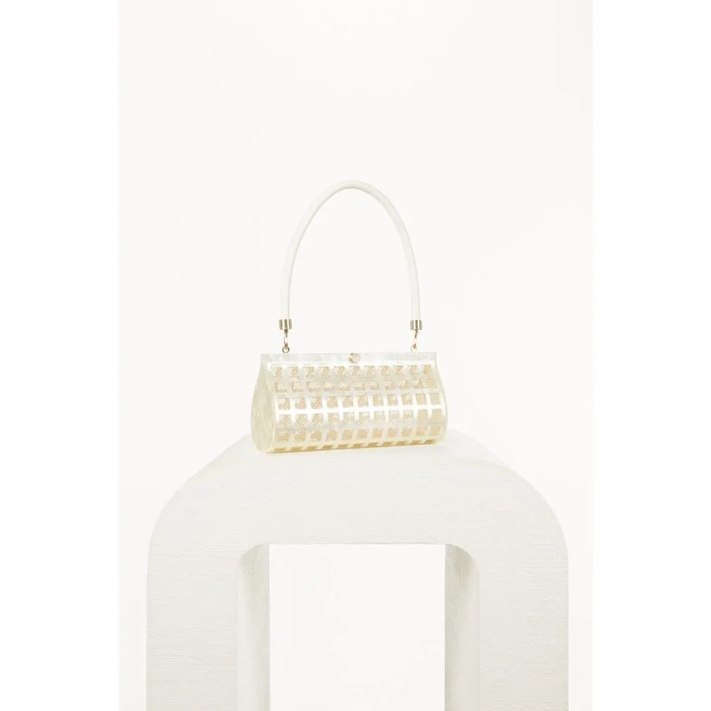 💕CULT GAIA💕 Alana Acrylic Shoulder Bag ~ Ivory NWT - Image 5