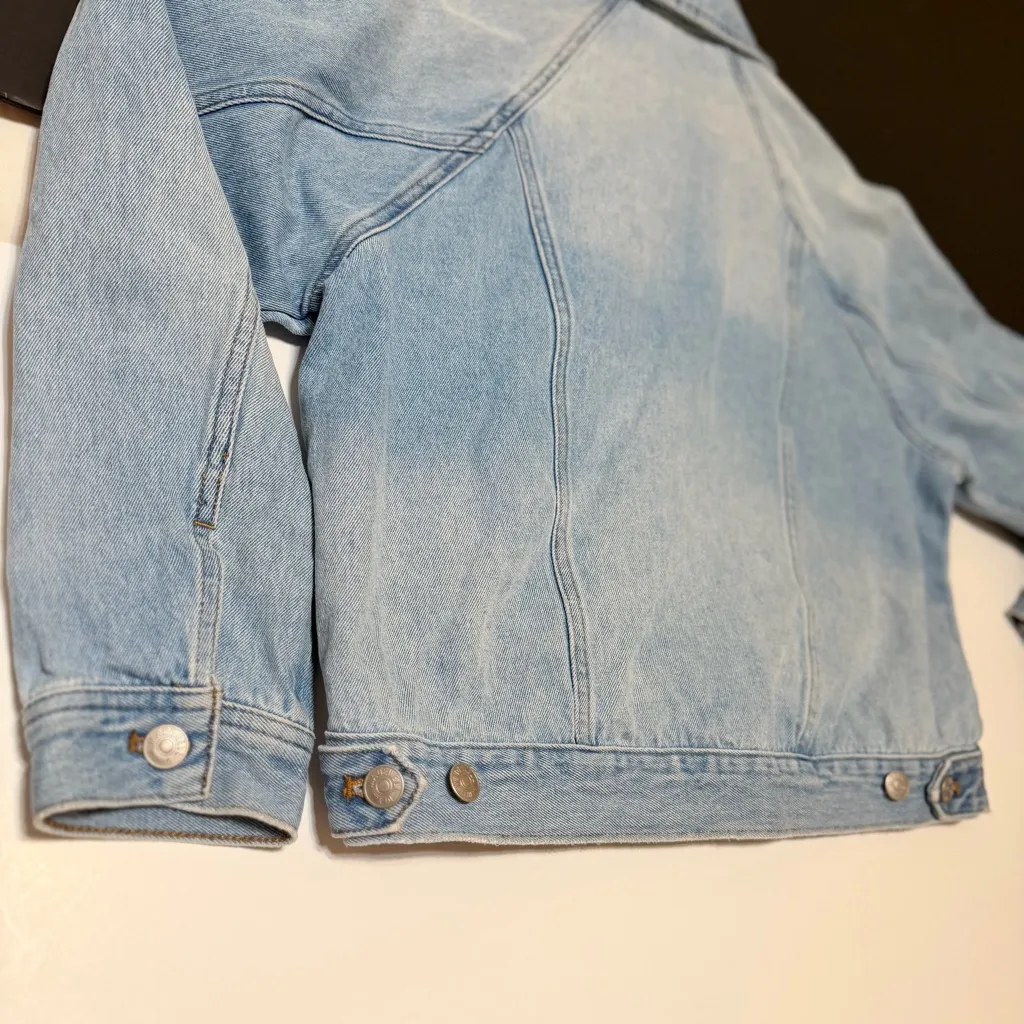 Madewell Oversized Jeans Jacket raglan sleeve 100% Cotton, size S relaxed fit - Image 11