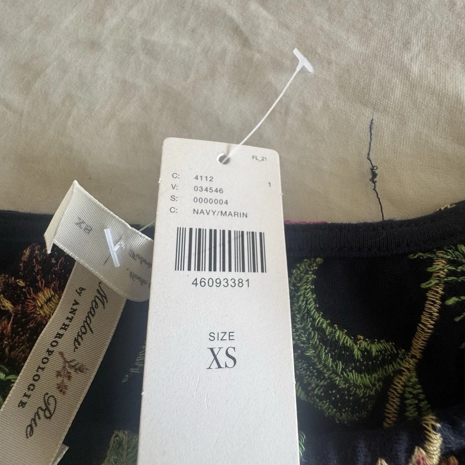 Anthropologie Meadow Rue Womens Blouse Sz XS Floral Embroidered Boho Bohemian - Image 8