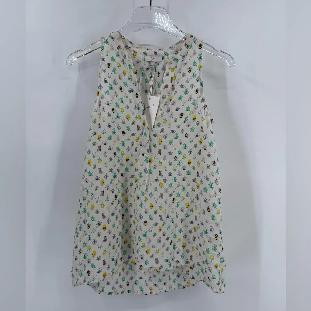 Aruna Mini Bug Print silk Top by Joie size xxs NWT‎ - Image 6