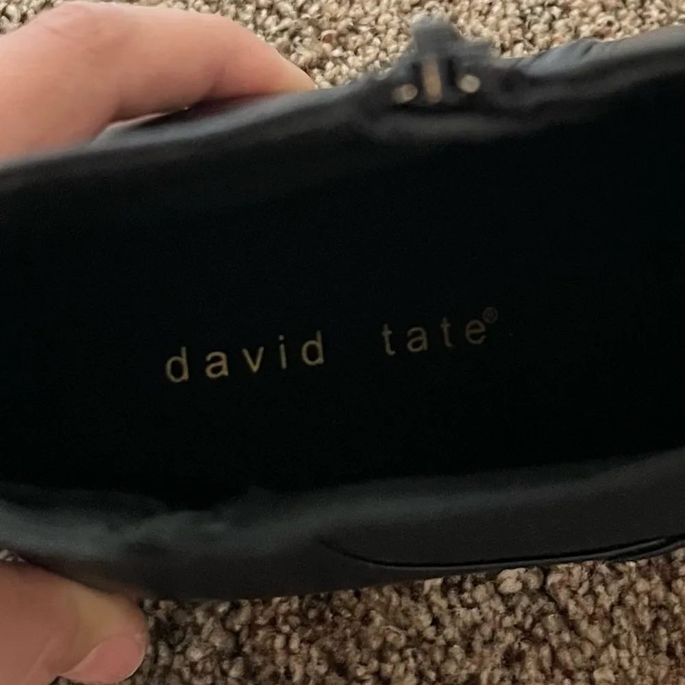 Black David Tate Tisa Leather Boots Size 9.5 - Image 8