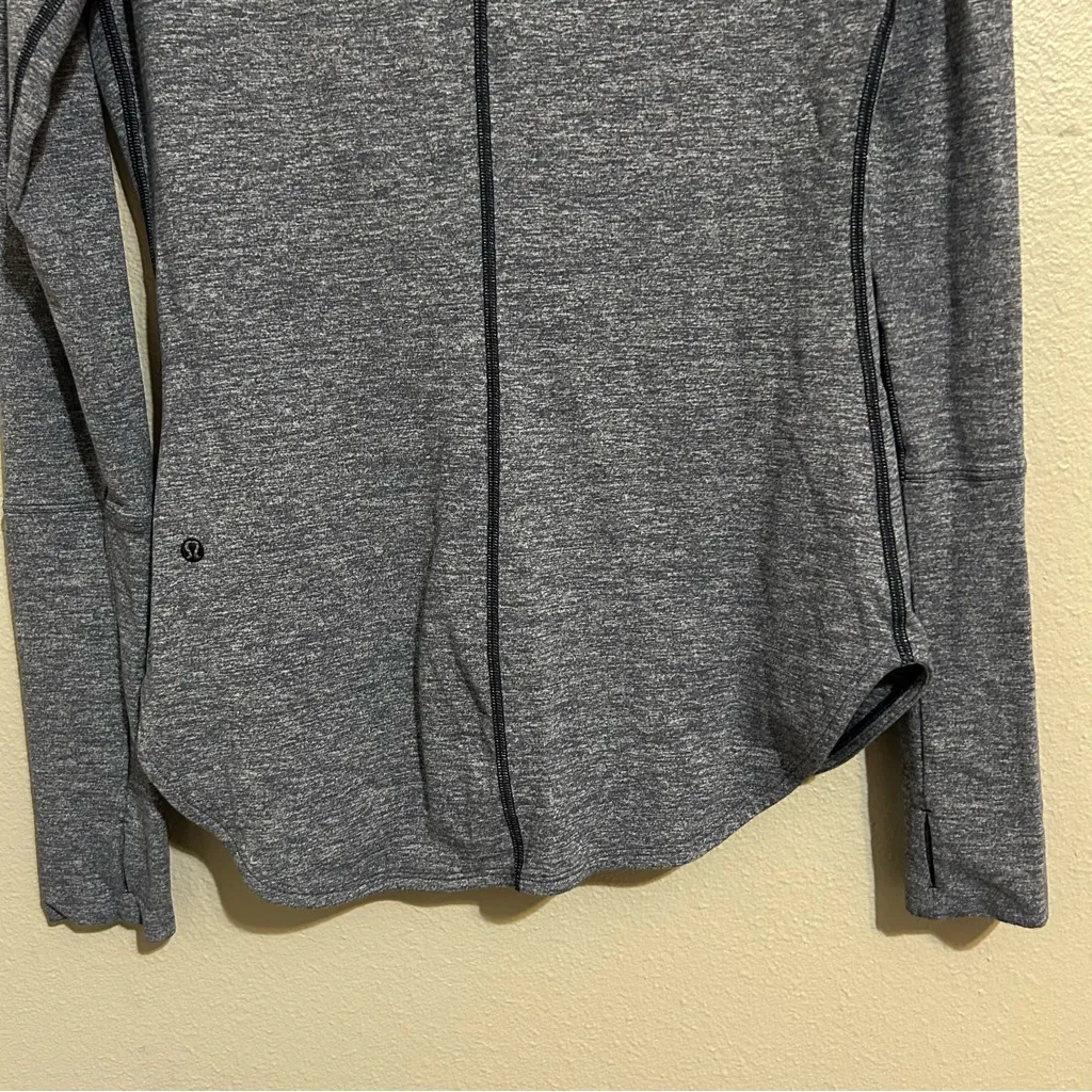 Lululemon Awesoma Blue Long Sleeve V Neck Henley Layering Top Women’s Size 6 - Image 9