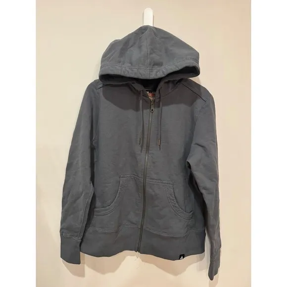 American Giant Womens Full Zip Hoodie Sweatshirt Gray Cotton XL Made in USA - Image 3