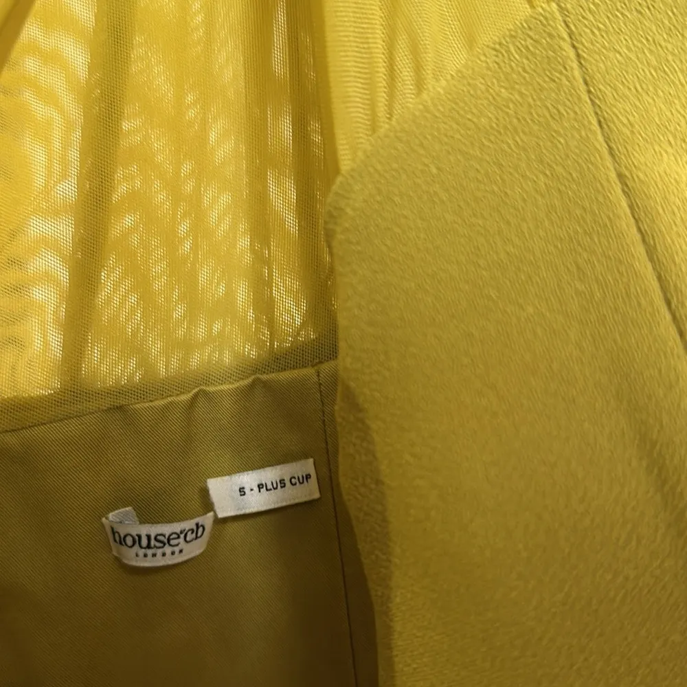 HOUSE OF CB S D-DD 'Zahra' Chartreuse Plunge Maxi Dress maxi mustard yellow NWOT - Image 12