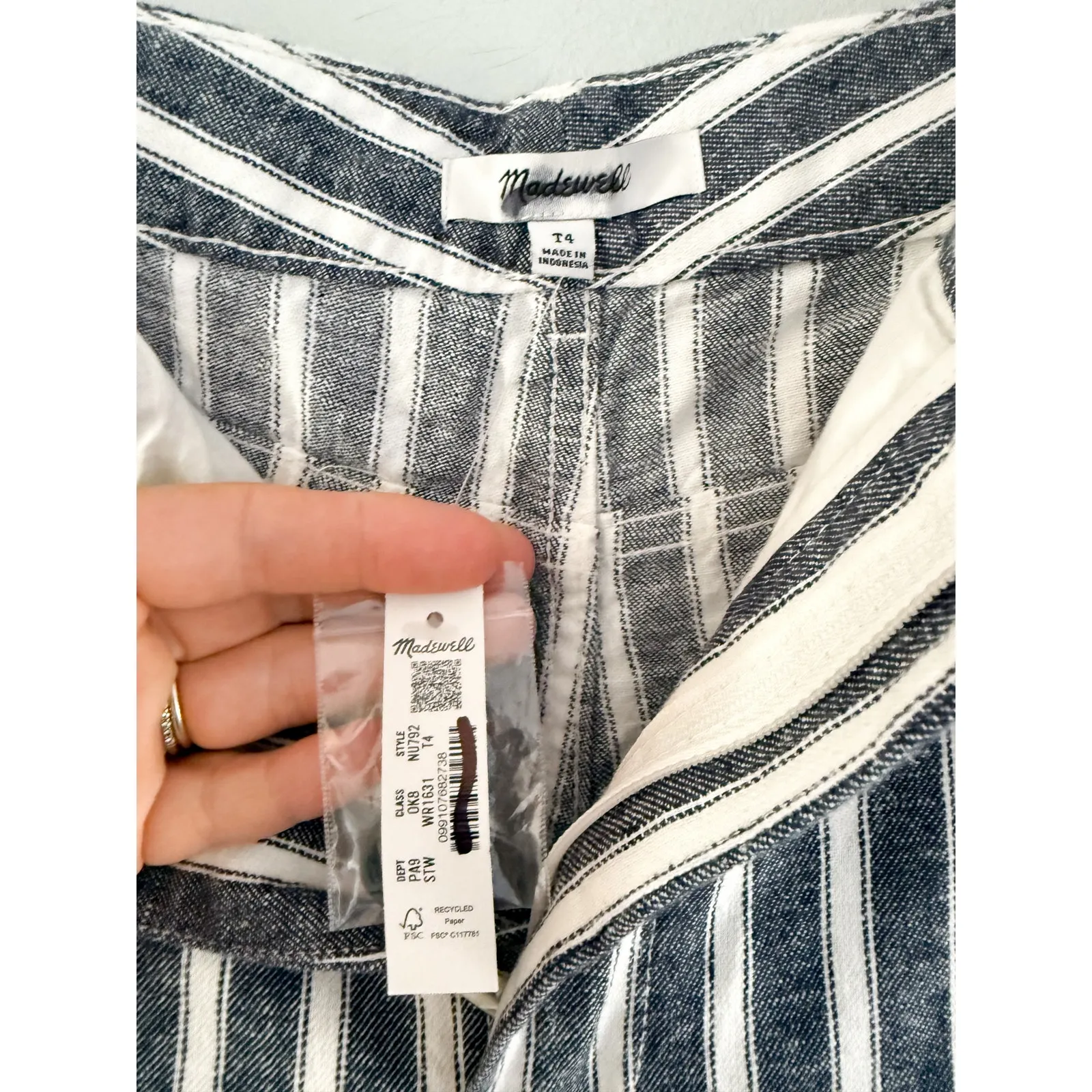 Madewell | NWT | The Tall Zoe Relaxed Wide Pant in Linen-Cotton Blend | Sz T4 - Image 7