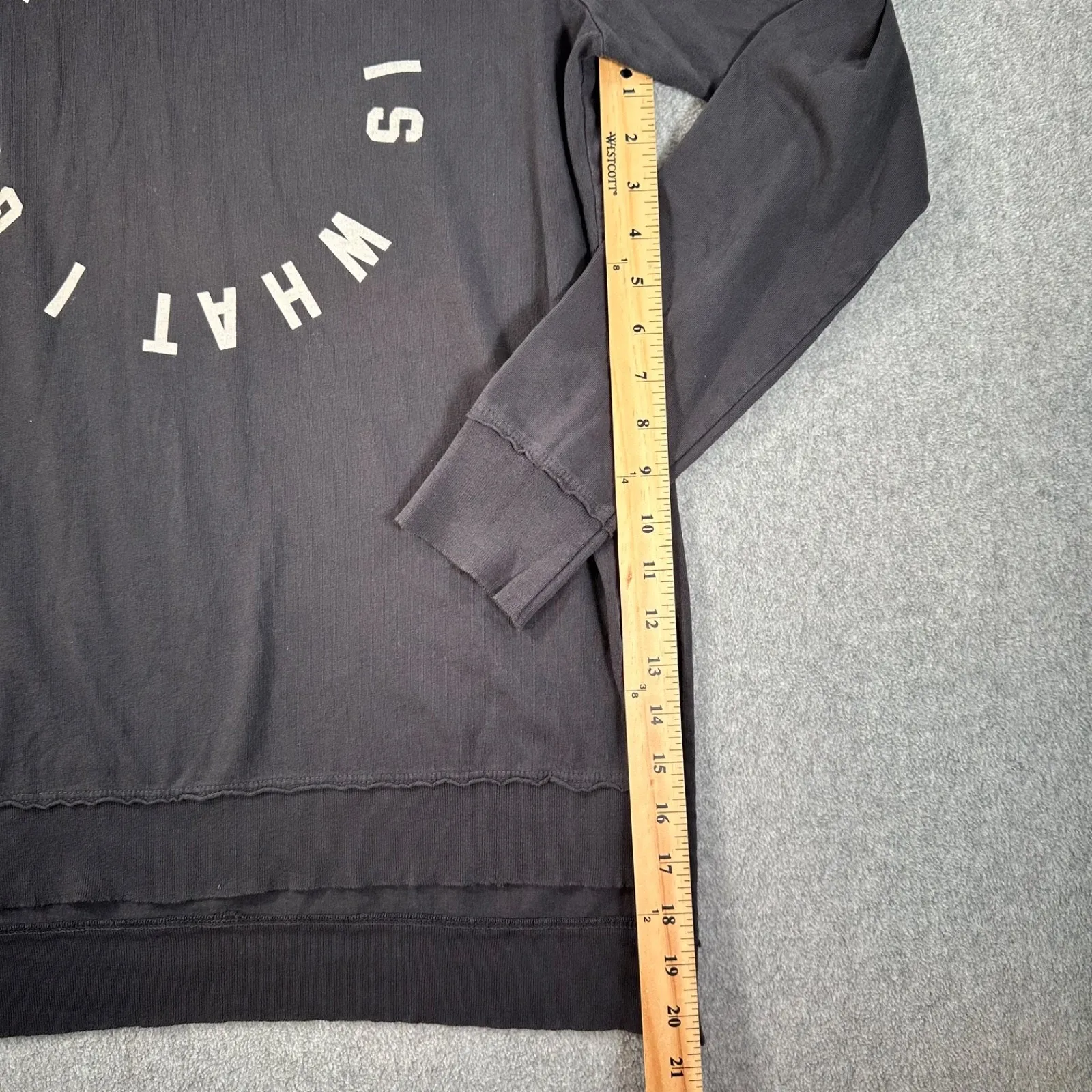 Sol Angeles Tunic Sweatshirt Womens Medium Gray Loving Is What I Got Long Sleeve - Image 5