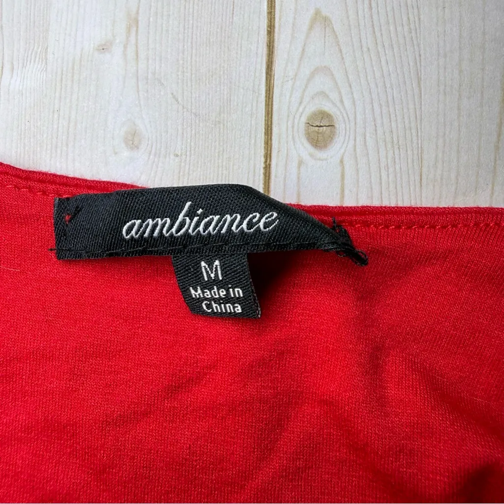 Ambiance Vibrant Red Camisole Top Size M - Image 3