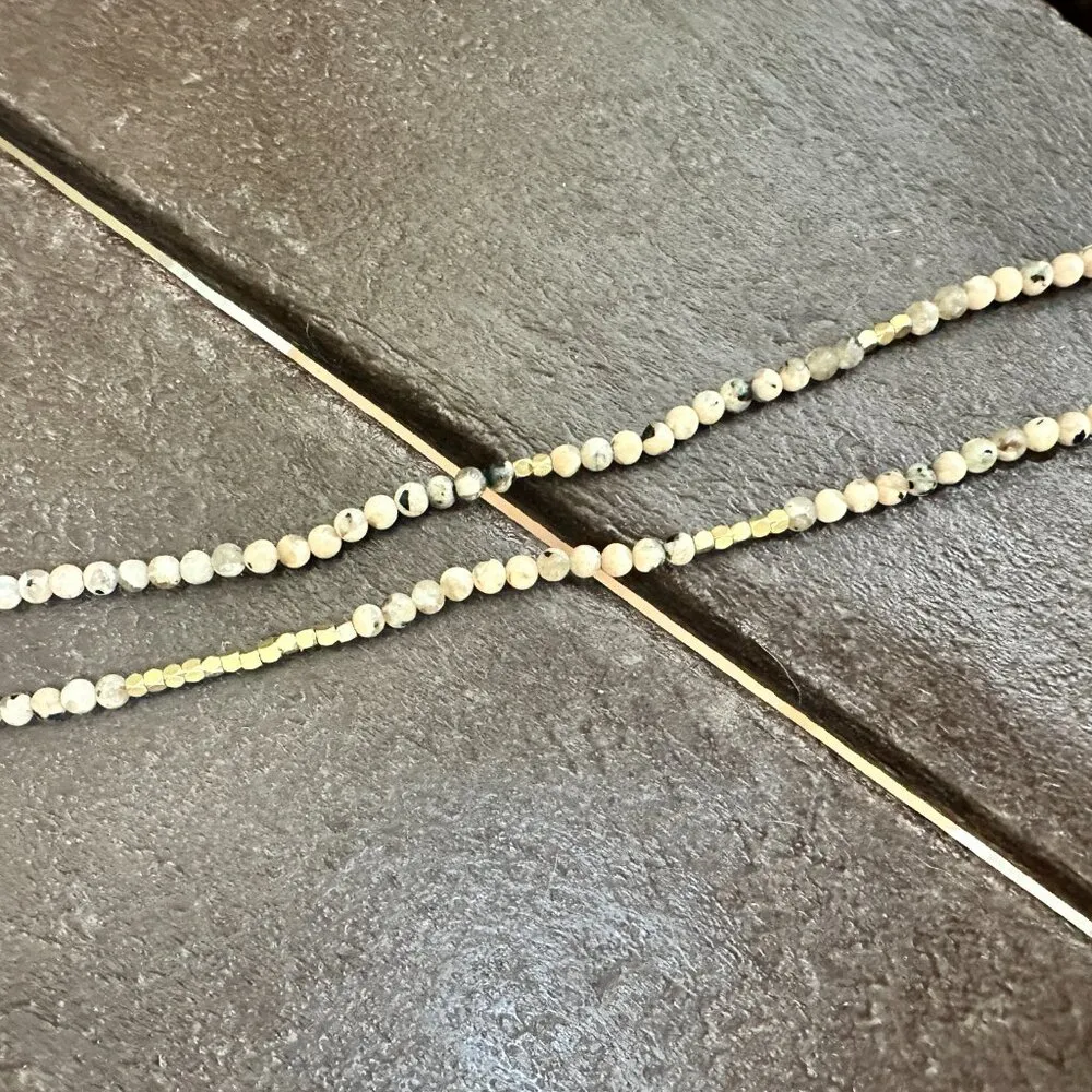 Stretch Stone Silver Bead Necklace /Bracelet - Image 8