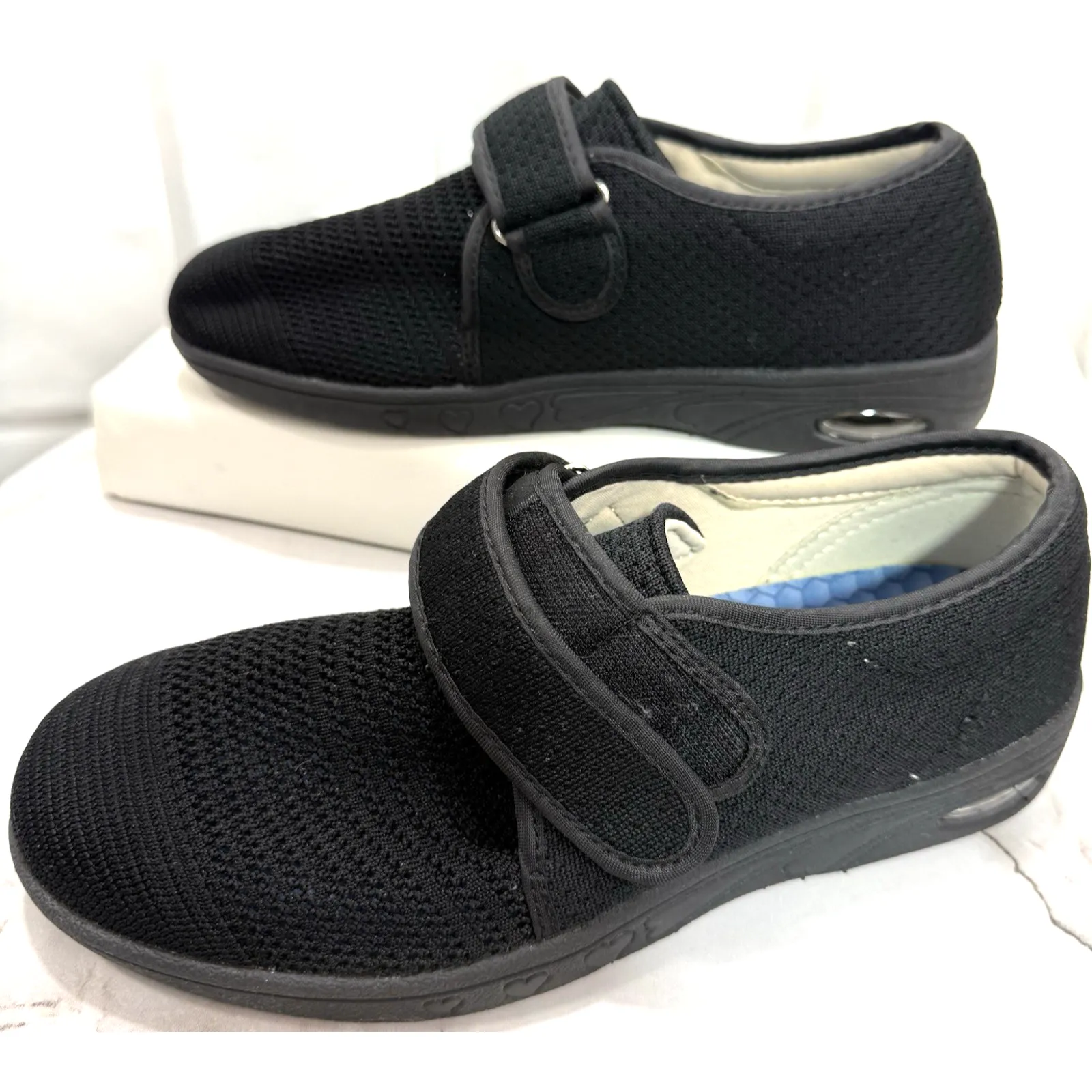 Youyun Walking Ergonomic Shoes Black Slip On UNISEX Women’s 9.5/Men’s 8.5 - Image 2