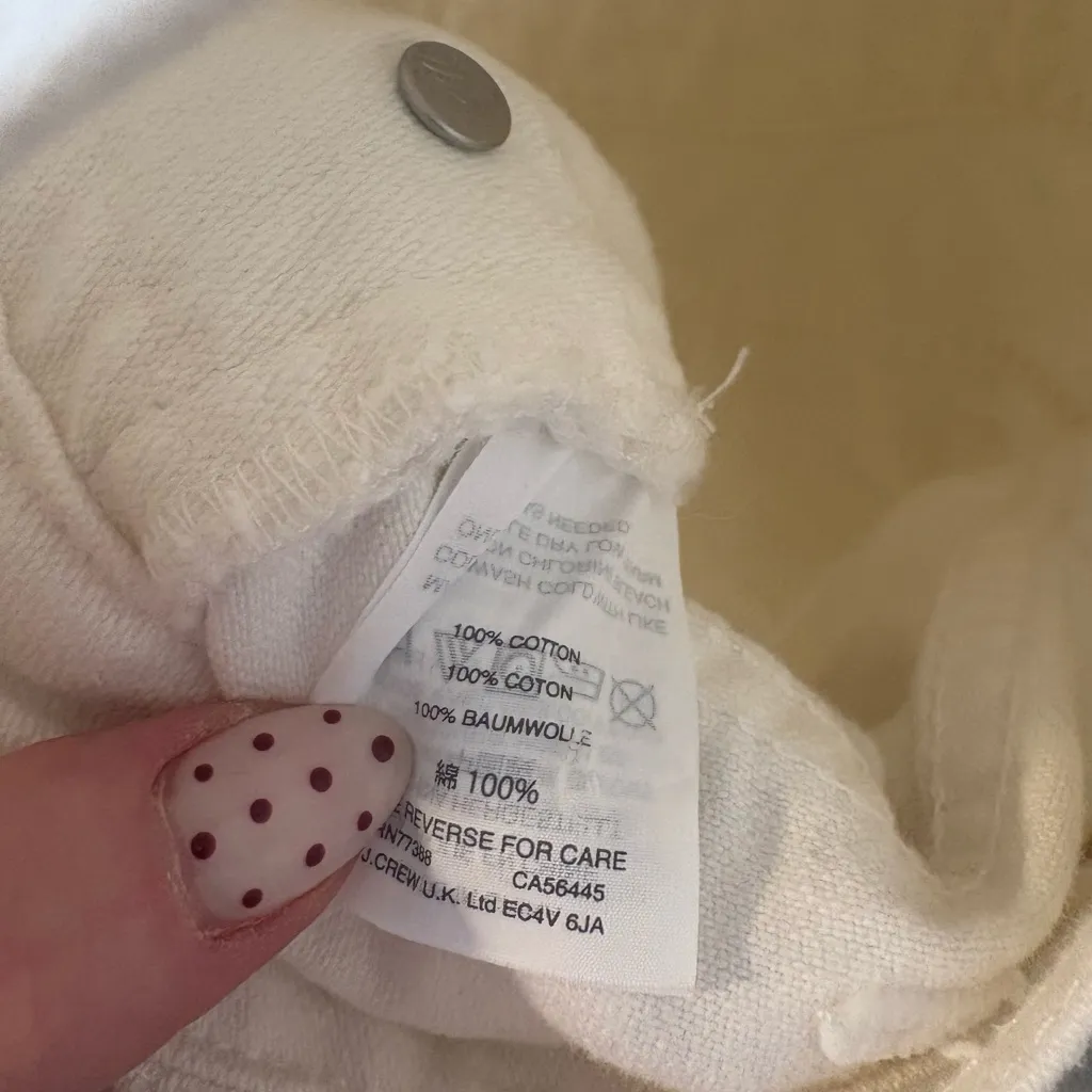 Madewell White Straight Leg Overalls Small - Image 4