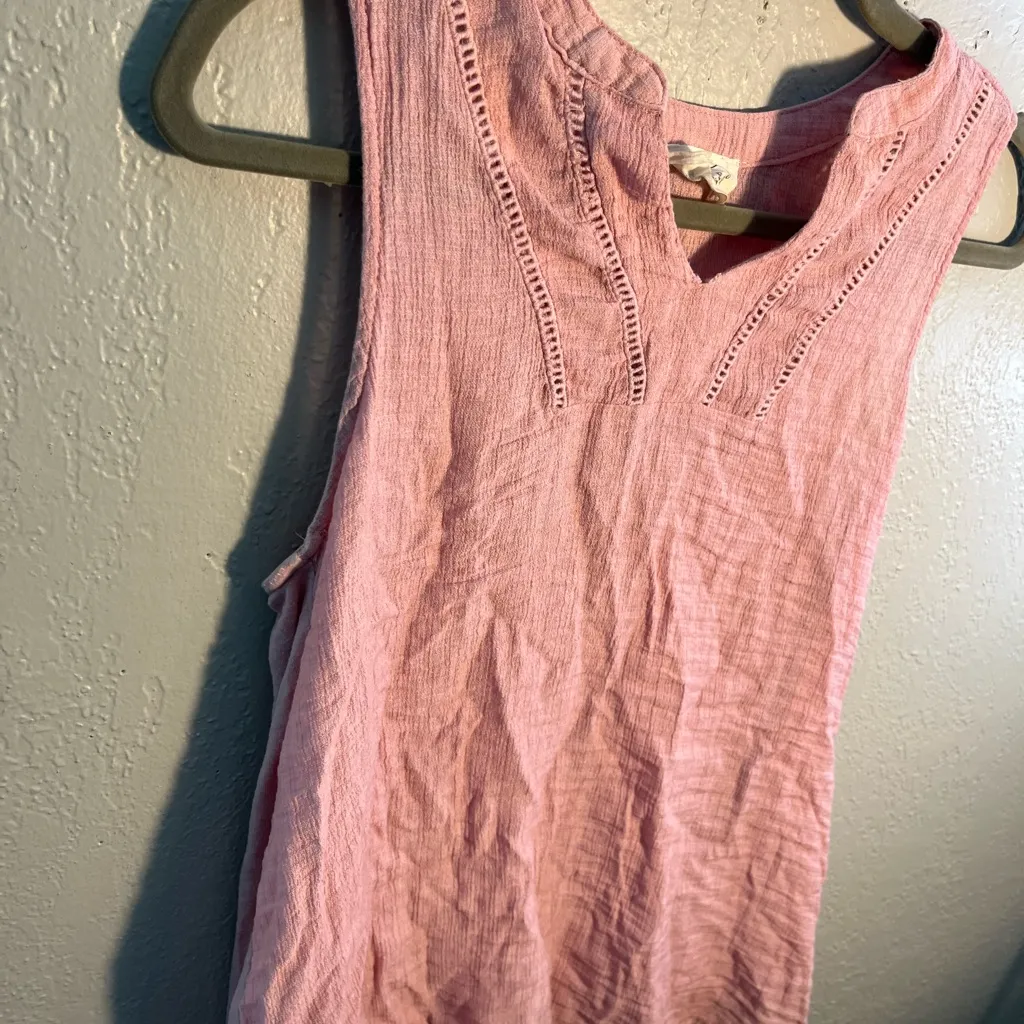 Ember Y2K Asymmetrical Bubblegum Pink Sleeveless Tank Top SZ S V - Image 3