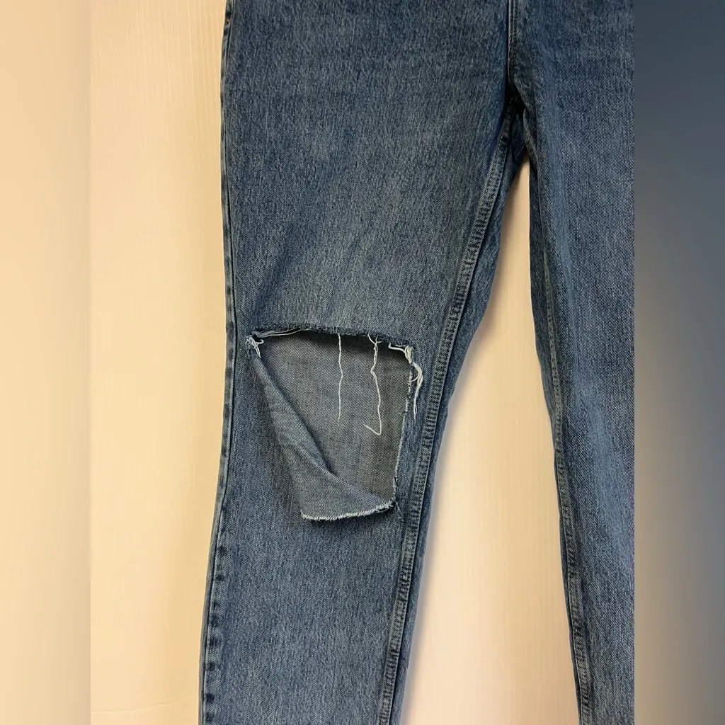 Good American ’90s Duster Jeans Blue Size 6/28 GNDU999T‎ High Rise Straight Leg - Image 4