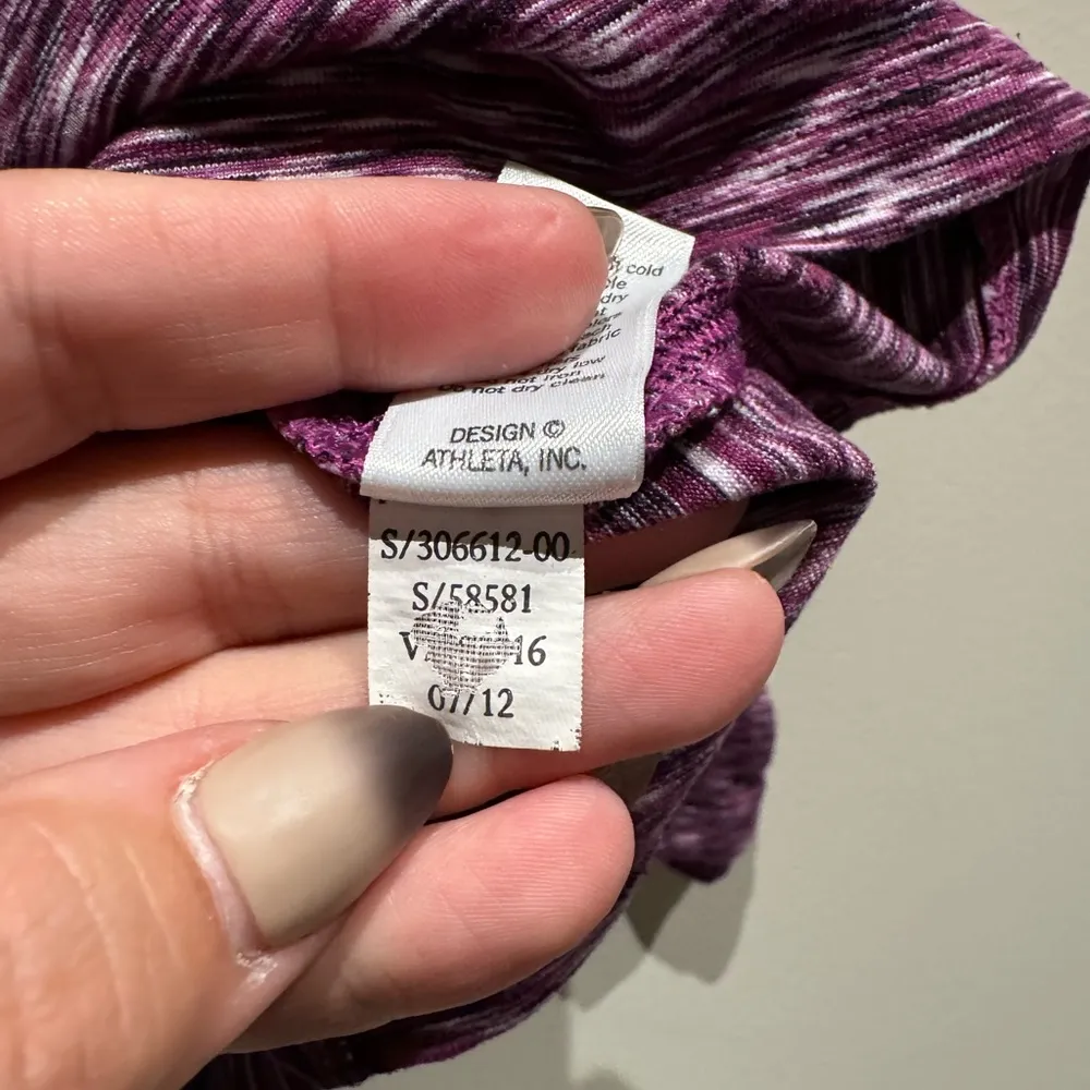 Athleta space dye 1/4 zip front knit in size medium - Image 5